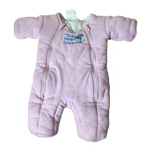 Baby Merlin's Magic Sleepsuit Pink Cotton Transition Swaddle Small 3-6 Months